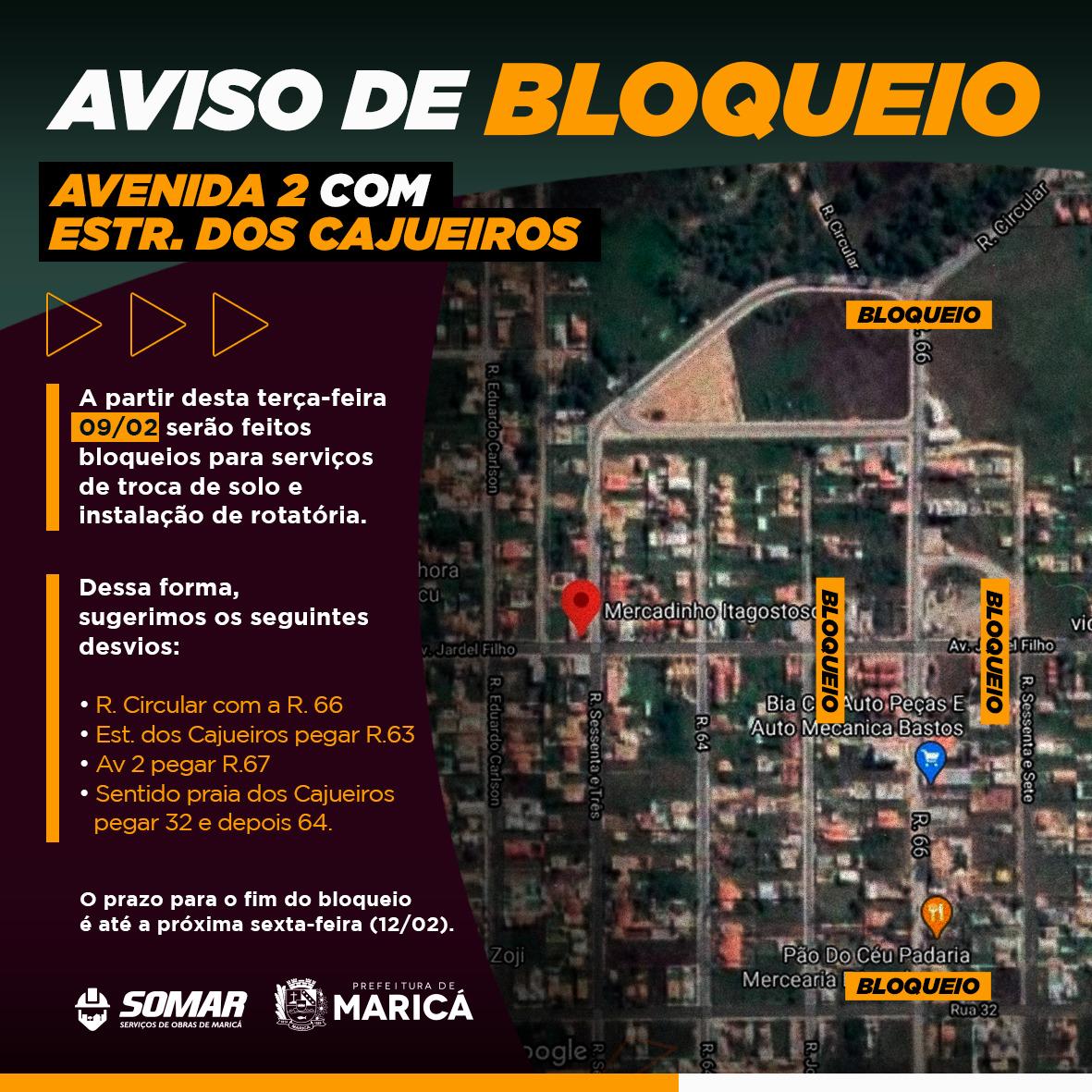 interdição estrada dos cajueiros